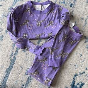 Hanna Andersson Purple Floral Kids Pajama Set